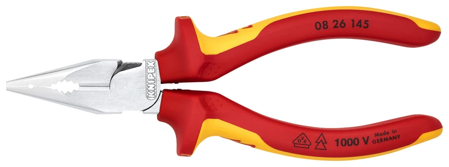 Knipex 08 26 145 VDE Needle-Nose Combination Cutting Pliers 145mm 3 Knipex 08 26 145 VDE Needle-Nose Combination Cutting Pliers 145mm