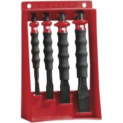 Facom 263GPB 4 Piece Chisel Set - With Comfort Grip Handles