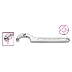 Beta 99ST Pin Hook Spanner Wrench With Round Nose For Ring Nuts 120-180mm
