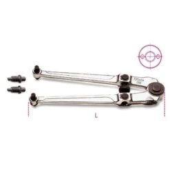 Beta 100 Pin Wrench For Nuts With Top Holes 8 Sizes 4.9-7.9mm / 180-100mm Max.