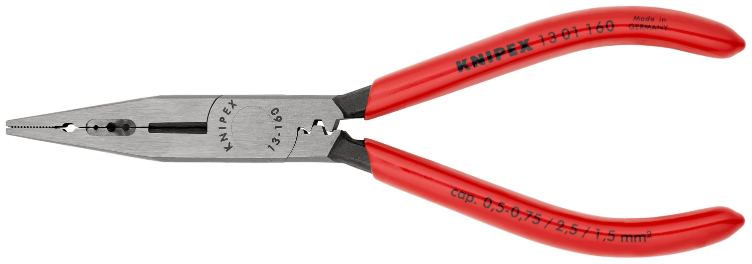 Knipex 13 01 160 Electrician's Long Nose Pliers 160mm 3 Knipex 13 01 160 Electrician's Long Nose Pliers 160mm