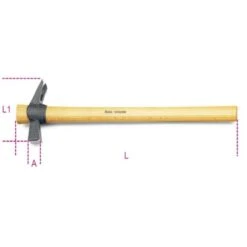 Beta 1376X Claw Hammer With Square Pein, Magnet &amp; Nail Holder 400g