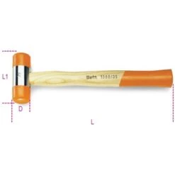 Beta 1390 Plastic Hammer Wood Handle 60mm 1462g