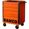 Bahco 1472K5 E72 5 Drawer 26" Mobile Roller Cabinet Orange -Professional Quality Tool Store 1472K5