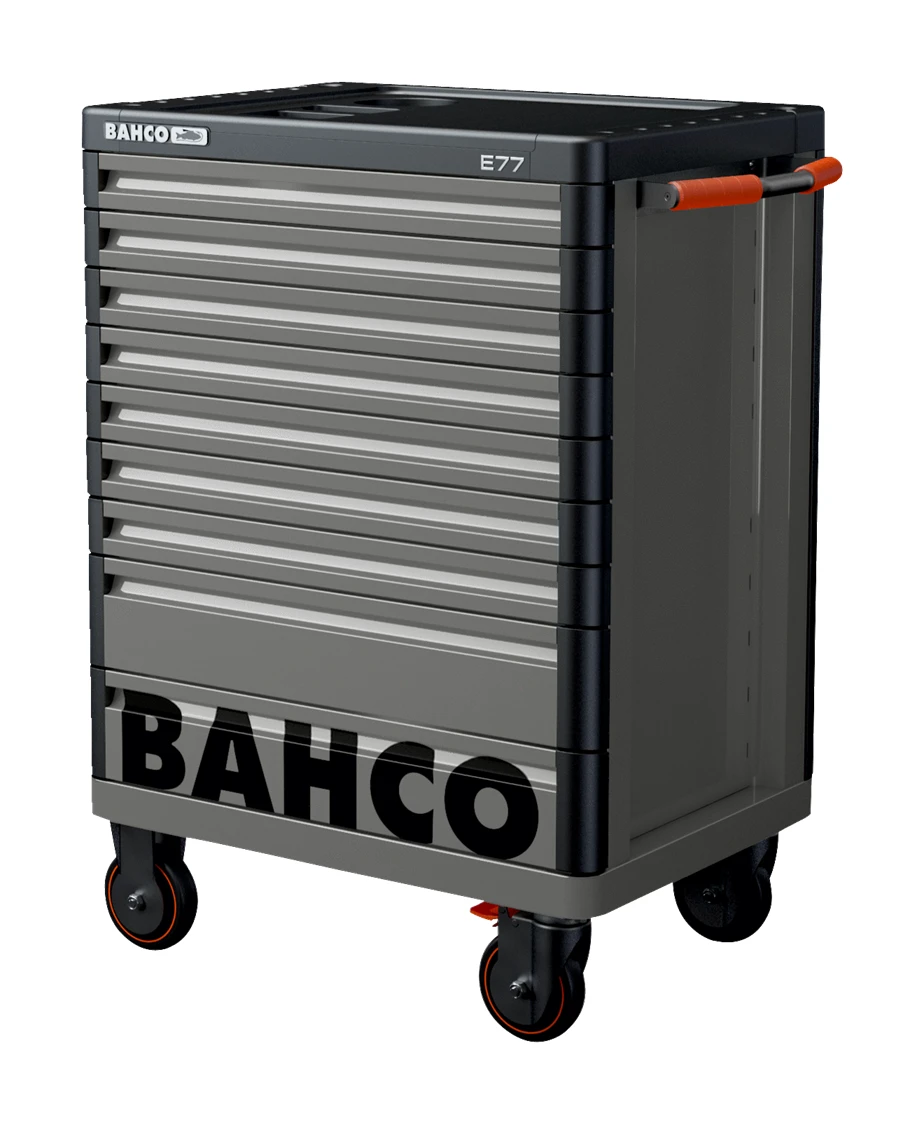 Bahco 1477K9GREY E77 ‘Premium’ 9 Drawer 26" Mobile Roller Cabinet Grey 3 Bahco 1477K9GREY E77 ‘Premium’ 9 Drawer 26" Mobile Roller Cabinet Grey