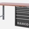 Bahco 1495KH8BKWB18TD Heavy Duty Low Height MDF Top Workbench With 8 Drawer Black Cabinet 1800mm Long