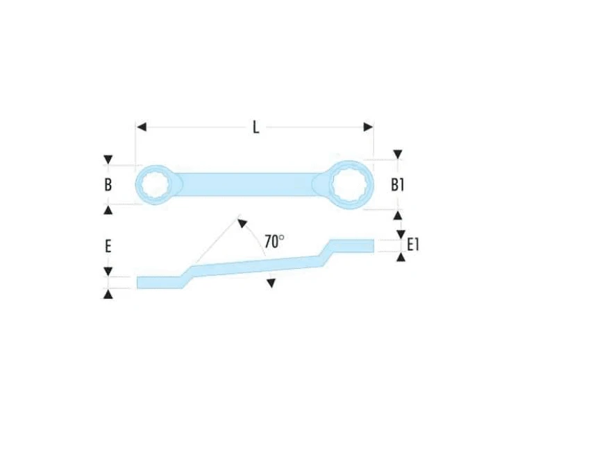 Facom 55A.7/8X15/16" Imperial Offset Ring Spanner Wrench 7/8" X 15/16" AF 4 Facom 55A.7/8X15/16" Imperial Offset Ring Spanner Wrench 7/8" X 15/16" AF - Image 2