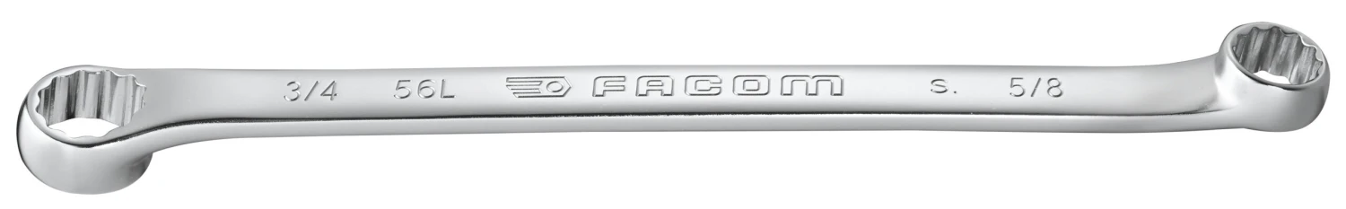 Facom 56L.5/8X3/4 10° Offset Long Double Ring Spanner 5/8" X 3/4" AF 3 Facom 56L.5/8X3/4 10° Offset Long Double Ring Spanner 5/8" X 3/4" AF
