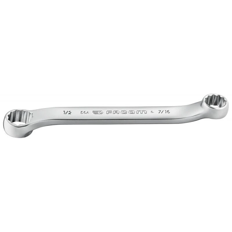 Facom 56A.5/16X3/8 10° Offset Short Double Ended Ring Spanner 5/16" X 3/8" AF 3 Facom 56A.5/16X3/8 10° Offset Short Double Ended Ring Spanner 5/16" X 3/8" AF