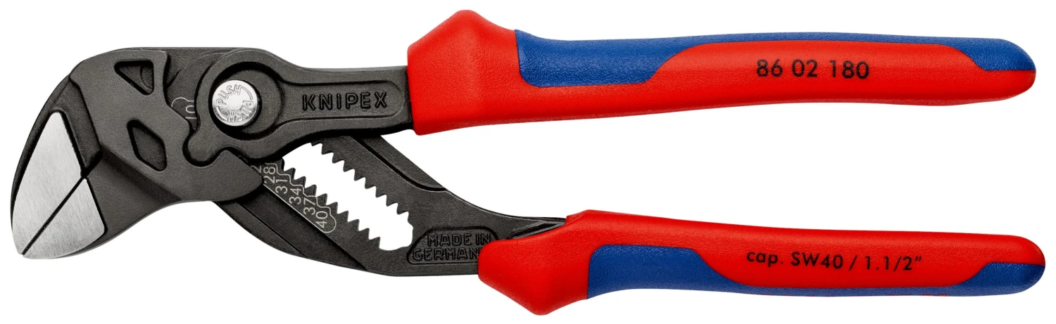 Knipex 86 02 180 Lock Button Waterpump Pliers 180mm (40mm Capacity) 4 Knipex 86 02 180 Lock Button Waterpump Pliers 180mm (40mm Capacity) - Image 2