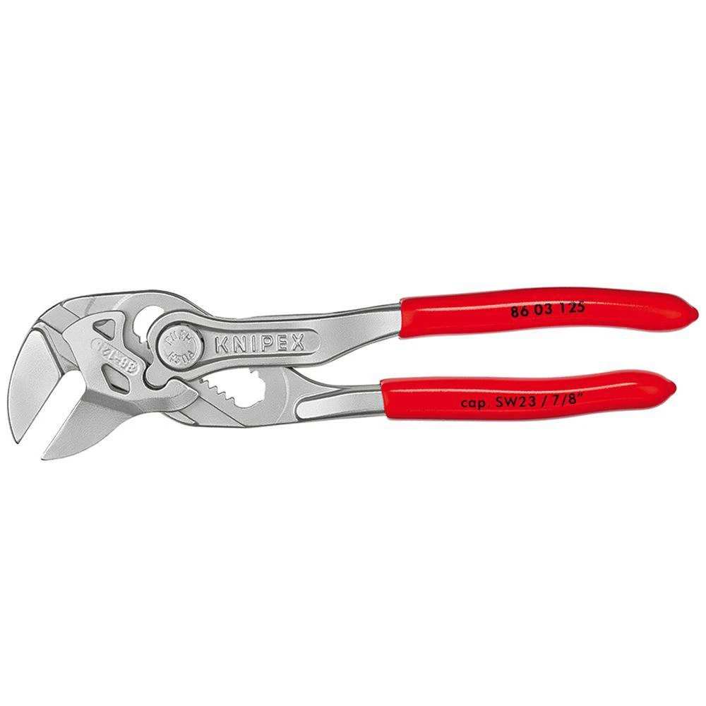 Knipex 86 03 125 Lock Button Waterpump Slip Joint Pliers Wrench PVC Grip 125mm (23mm Capacity) 4 Knipex 86 03 125 Lock Button Waterpump Slip Joint Pliers Wrench PVC Grip 125mm (23mm Capacity) - Image 2