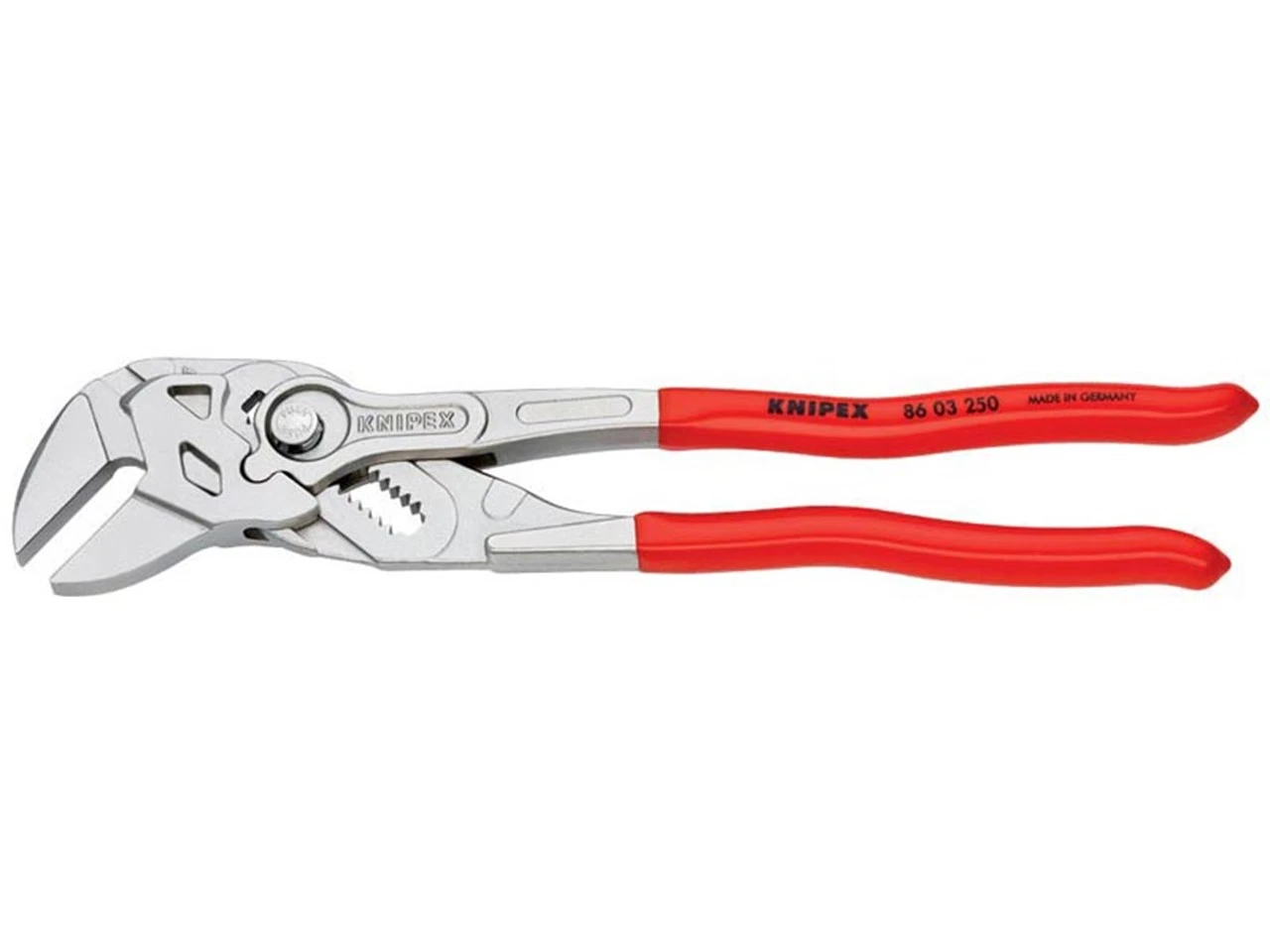 Knipex 86 03 250 Lock Button Waterpump Slip Joint Pliers Wrench PVC Grip 250mm (52mm Capacity) 3 Knipex 86 03 250 Lock Button Waterpump Slip Joint Pliers Wrench PVC Grip 250mm (52mm Capacity)