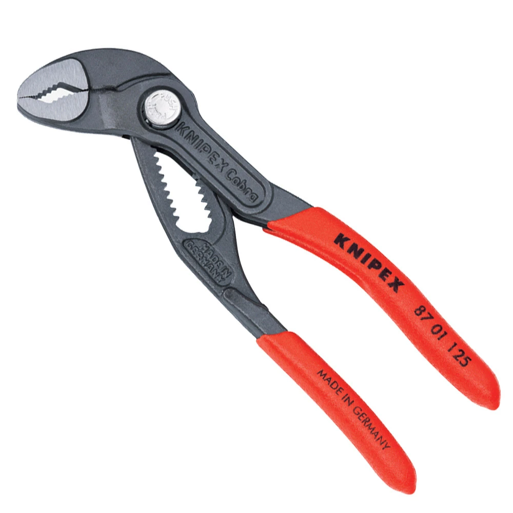 Knipex 87 01 125 Cobra® Waterpump Pliers PVC Grip 125mm - 27mm Capacity 3 Knipex 87 01 125 Cobra® Waterpump Pliers PVC Grip 125mm - 27mm Capacity