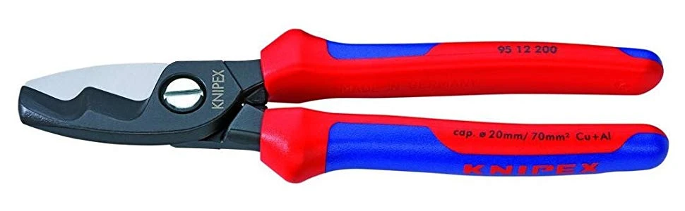 Knipex 95 12 200 Cable Cutters Twin Cutting Edge Multi-Component Grip 200mm (8in) 3 Knipex 95 12 200 Cable Cutters Twin Cutting Edge Multi-Component Grip 200mm (8in)