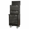 Sealey AP22BSTACK 14 Drawer Tool Box Stack - Roll Cab, Top &amp; Mid Chests - Black -Professional Quality Tool Store AP22BSTACK PIC2