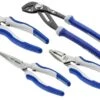 Expert By Facom E080818 4 Piece Pliers Set - Combination, Half-Round, Multi-Grip &amp; Snips -Professional Quality Tool Store E080818