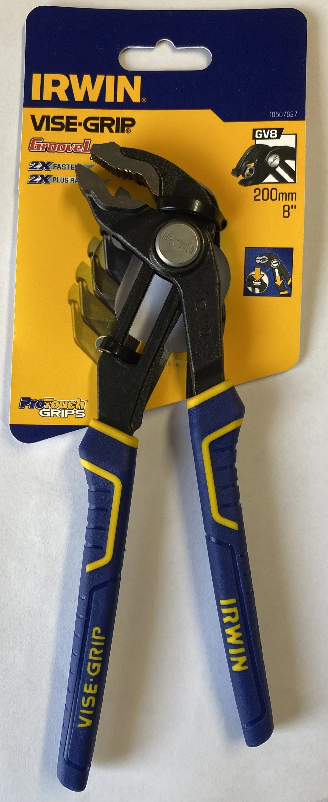 Irwin Vise-Grip GV8 Groovelock Water Pump Pliers With Protouch Grip 8" / 200mm 3 Irwin Vise-Grip GV8 Groovelock Water Pump Pliers With Protouch Grip 8" / 200mm