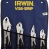 Irwin Vise-Grip T71 4 Piece Original Curved, Straight And Long Nose Locking Pliers Set In Kit Bag