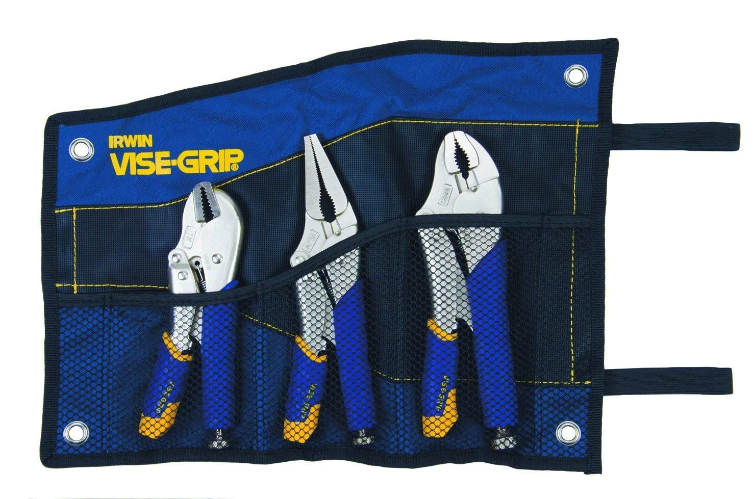 Irwin Vise-Grip T76KBT 3 Piece Quick Release Straight Jaw, Curved And Long Nose Locking Jaw Pliers 3 Irwin Vise-Grip T76KBT 3 Piece Quick Release Straight Jaw, Curved And Long Nose Locking Jaw Pliers