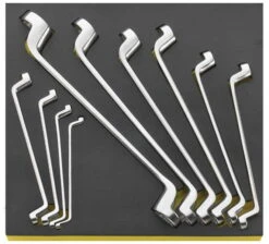 Stahlwille TCS 20/10 10 Piece Cranked Double End Ring Spanner Set In Foam Module 6x7-30x32mm