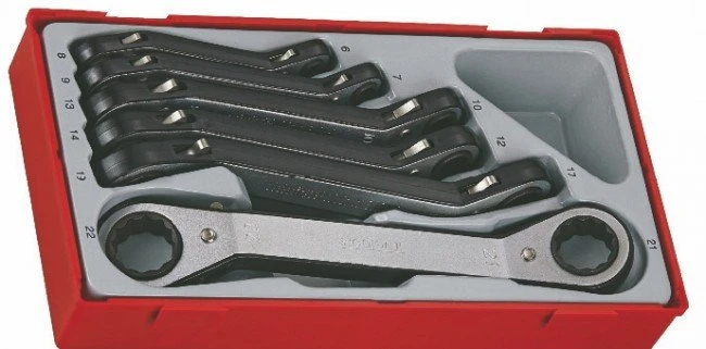 Teng TTRORS Ratcheting Offset Ring Spanner Set In Tool Box Tray 3 Teng TTRORS Ratcheting Offset Ring Spanner Set In Tool Box Tray