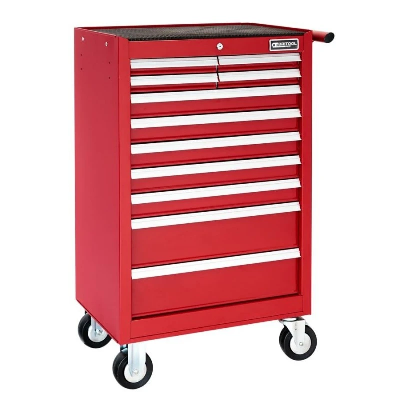Britool E010233B 11 Drawer Roller Cabinet Tool Box - Roll Cab - Red 3 Britool E010233B 11 Drawer Roller Cabinet Tool Box - Roll Cab - Red